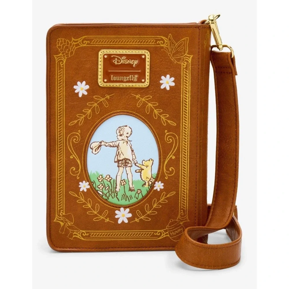 NWT Loungefly Disney Winnie the Pooh Piglet BOOK Figural Crossbody & WALLET SET!